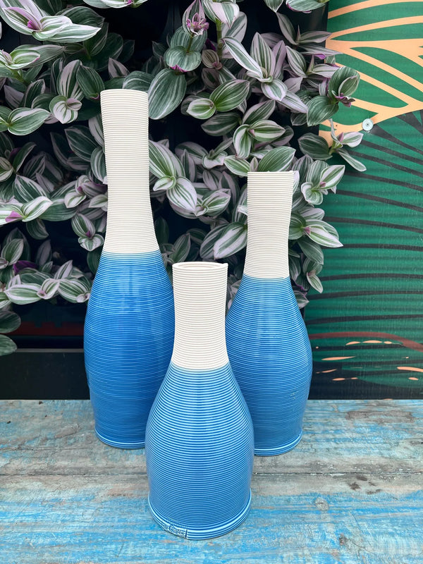 PORTA FIORE TERRACOTTA SET DORIAN (BLU)