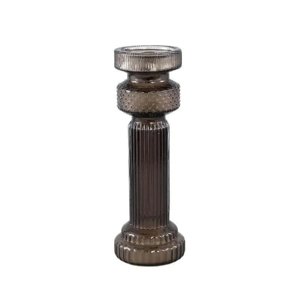 Bougeoir Fadri en verre gris M