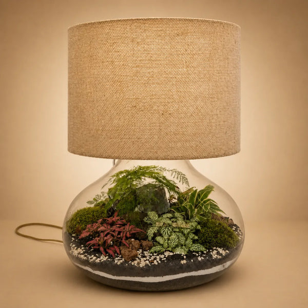 Lamparium Flora XXL avec abat-jour en jute