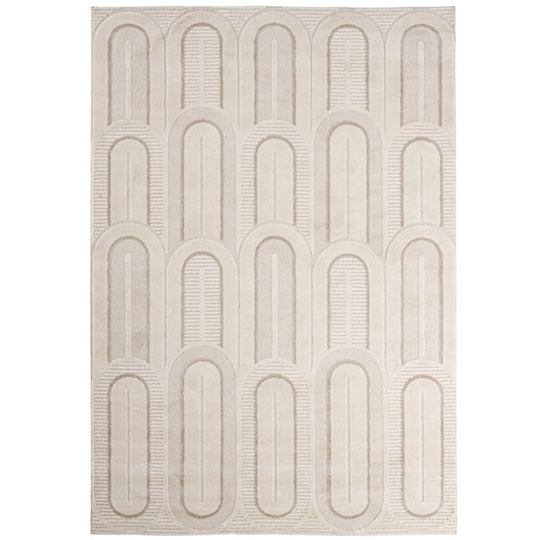 Tapis Zina crème et gris