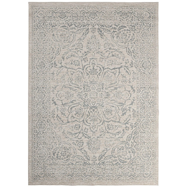 Tapis Nora crème et bleu