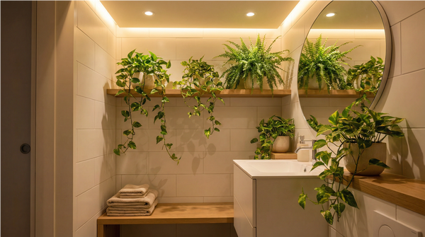 Piante per bagno senza finestra: 12 specie che funzionano davvero (e come non farle morire)