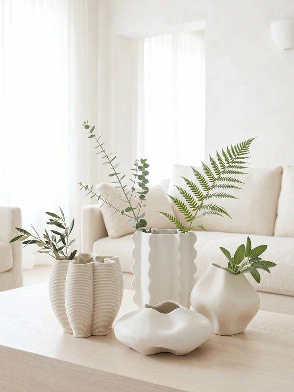 Vasi in ceramica bianchi della collezione le Officine di Giulia 