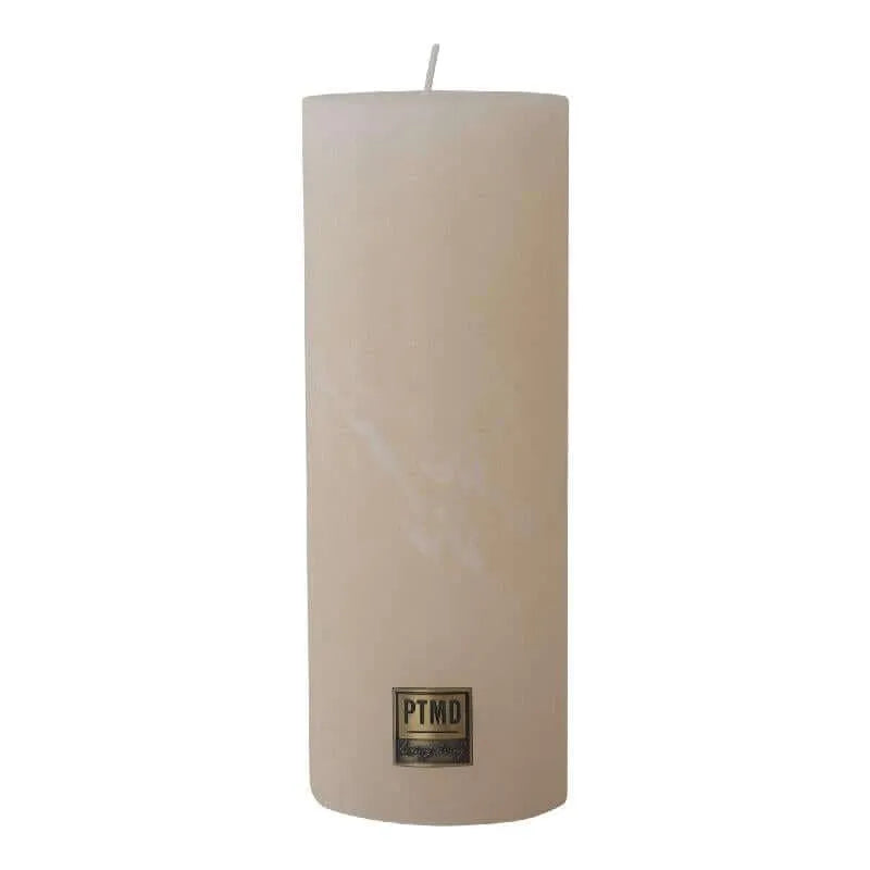 Rustic cream white pillar candle 18x7 - i Giardini di Giulia  