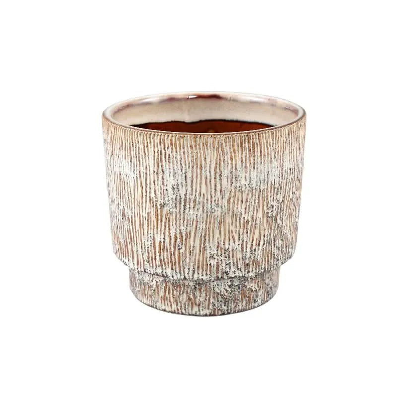 Xiomar Cream ceramic pot round XS - i Giardini di Giulia  