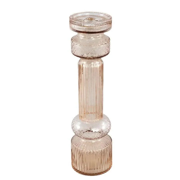 Bougeoir Fadri en verre de Champagne L