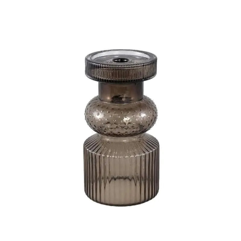 Fadri Grey glass candle holder S - i Giardini di Giulia  