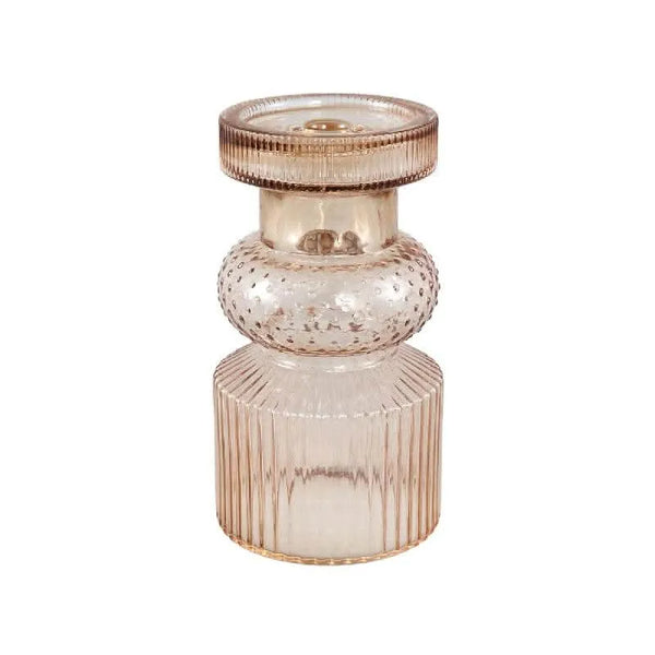 Bougeoir Fadri en verre de Champagne S