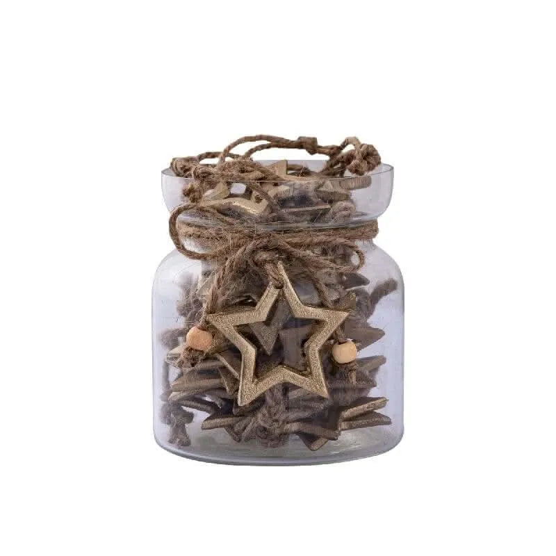 Myrcella Gold alu star hanger in jar - i Giardini di Giulia  