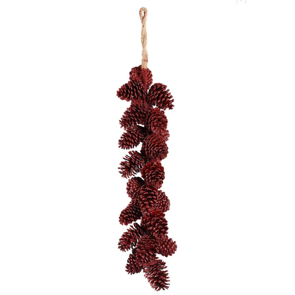 Phine Red hanging pinecones L
