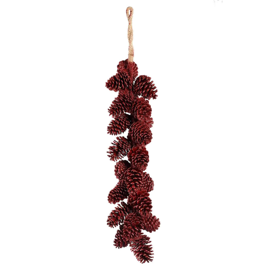 Phine Red hanging pinecones L - i Giardini di Giulia 