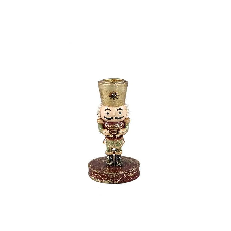 Denne Green poly nutcracker candle holder on base - i Giardini di Giulia 