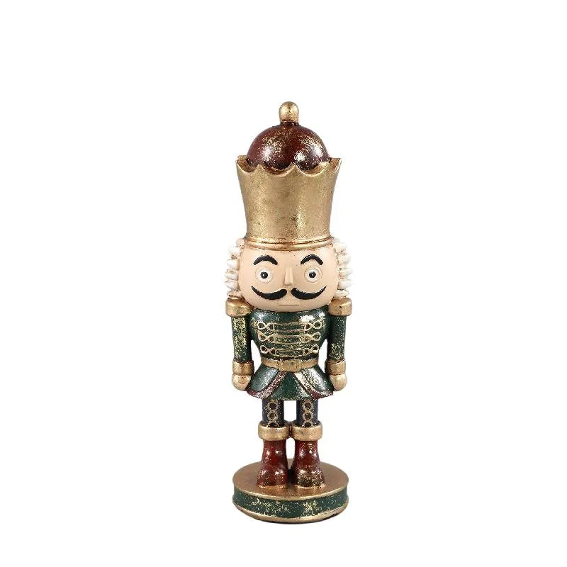 Denne Green poly nutcracker shaped statue on base - i Giardini di Giulia 