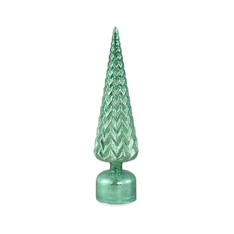 Arbre mobile en verre Noran vert, lumière LED géométrique