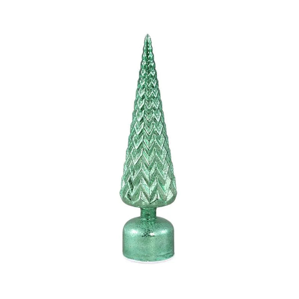 Arbre mobile en verre Noran vert, lumière LED géométrique