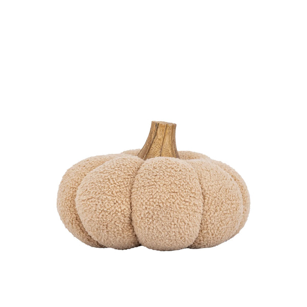 Siamah Statue citrouille bouclée beige XL
