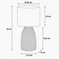 Lume Fira Grande mit Lampenschirm aus natürlichem Jute — vista 9