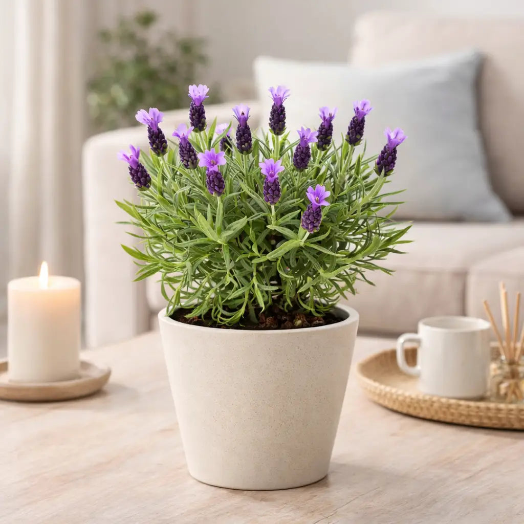 Pianta lavanda ornamentale - Pianta lavanda in vaso decorativo per arredare esterni