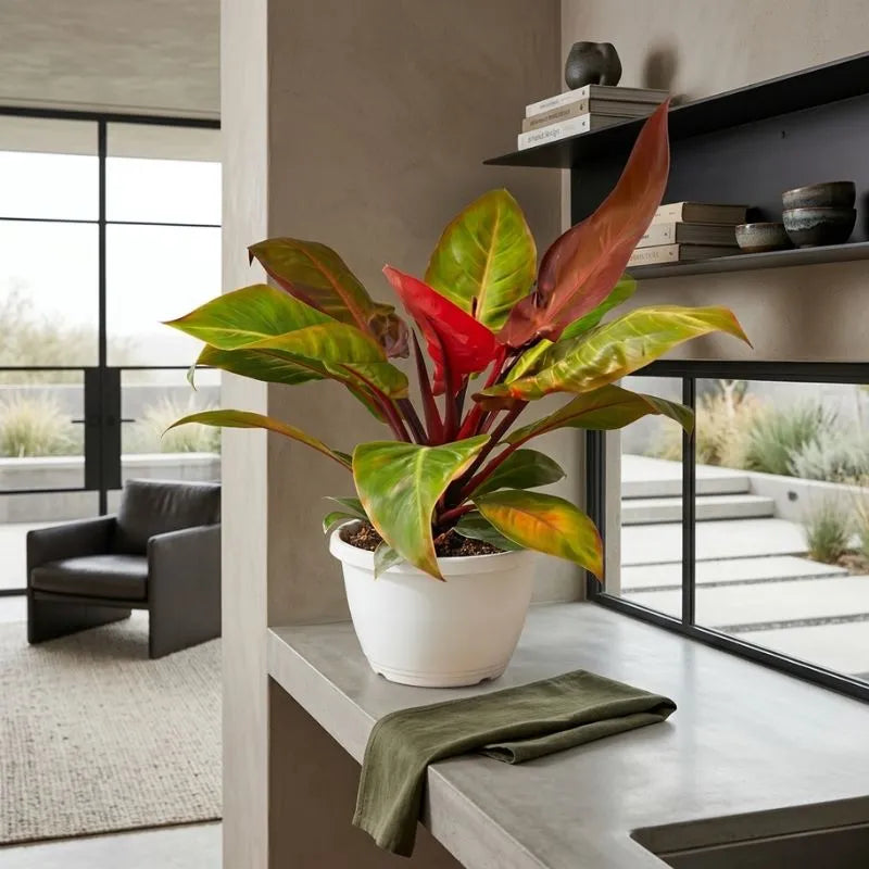 philodendron interieur Philodendron Orange Plante d'Intérieur Colorée Giardini di Giulia — i Giardini di Giulia