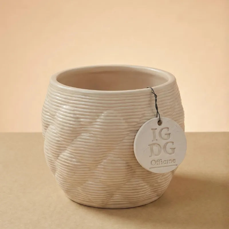Vaso in ceramica artigianale Alba D.12 cm