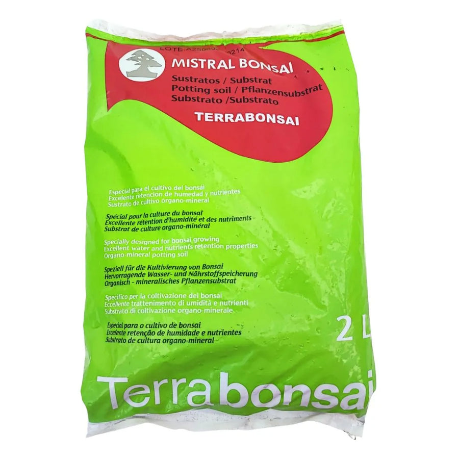 Confezione da 2 litri di substrato organo-minerale Terrabonsai per coltivazione bonsai

