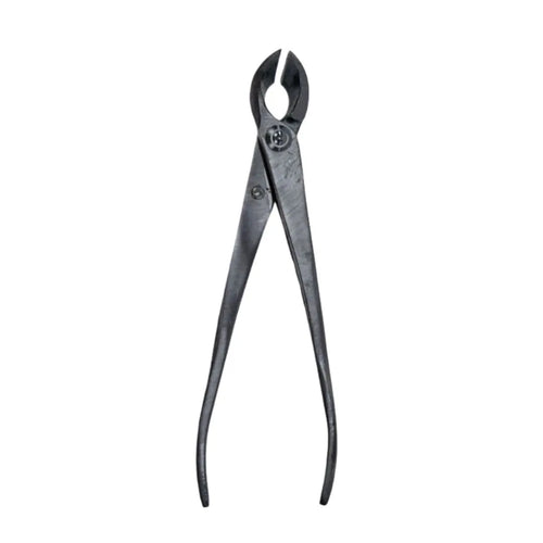 Tronchese concavo a taglio dritto da 170 mm in acciaio nero per potature fini su bonsai