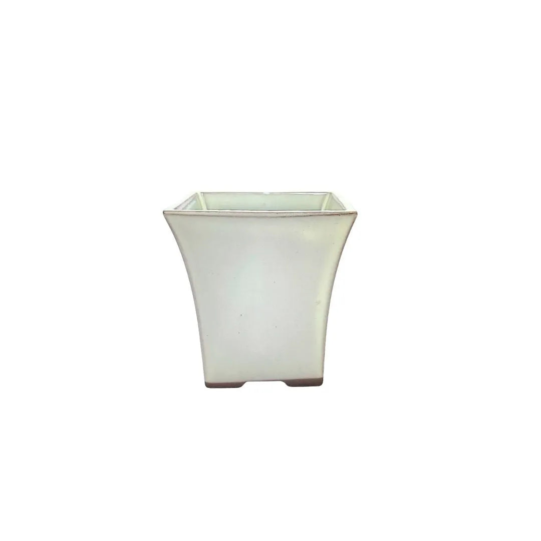 Vaso bonsai giapponese smaltato blu con design per stili Kengai e Han-Kengai, ideale per collezionisti

