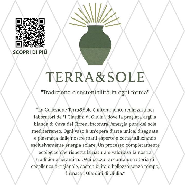 Collezione Terra&Sole I Giardini di Giulia vasi artigianali sostenibili in argilla bianca