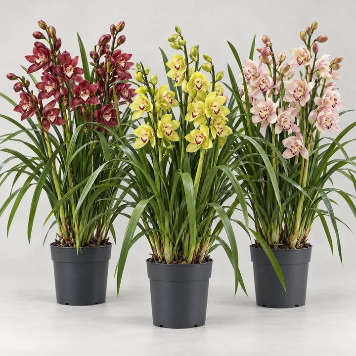 Cymbidium colori misti D.14 H.90 cm 4-5 steli