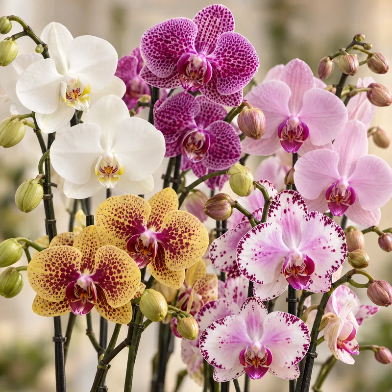 Phalaenopsis colori misti D.12 H.80 cm