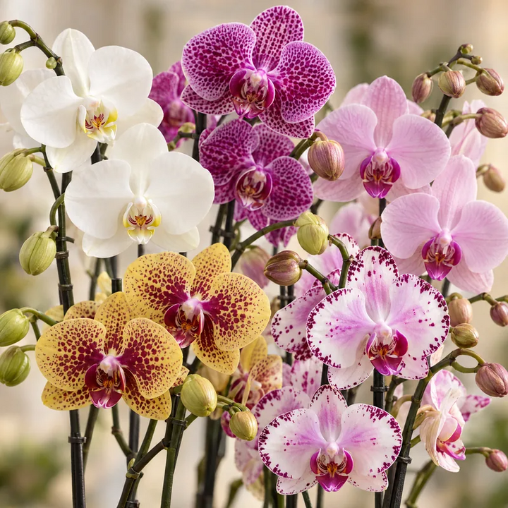 Phalaenopsis colori misti D.12 H.80 cm