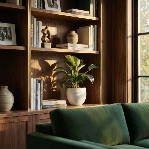 Philodendron Birkin - dettaglio delle foglie variegate della pianta da interno