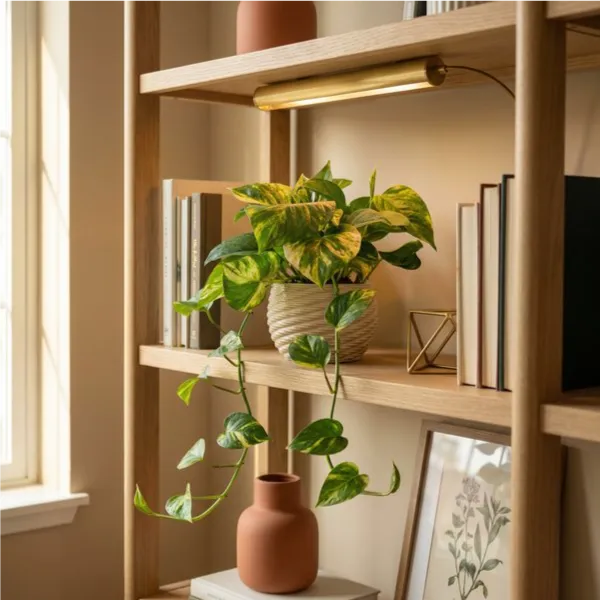 Scindapsus Aureus (Pothos) In Vaso 15 Cm - Pianta Da Interno Rampicante Con Foglie Verdi E Oro, Altezza 60 Cm