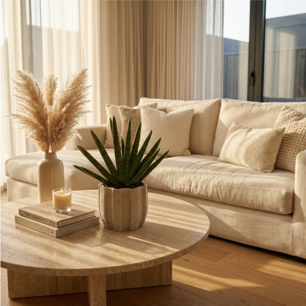 Sansevieria in vaso di ceramica Ares - pianta da interno in un ambiente moderno