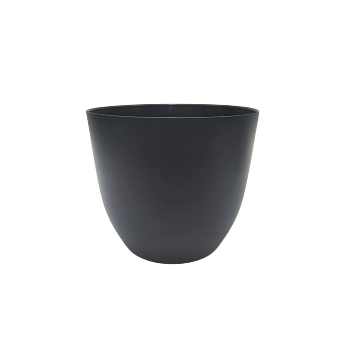 Vaso decorativo antracite opaco dalla forma cilindrica e linee pulite, ideale per arredamenti moderni e industriali. Perfetto per interni eleganti.